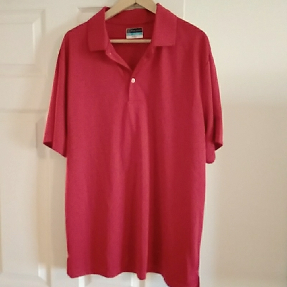 Crimson tide red pga air flow polo.  Runs on the small side